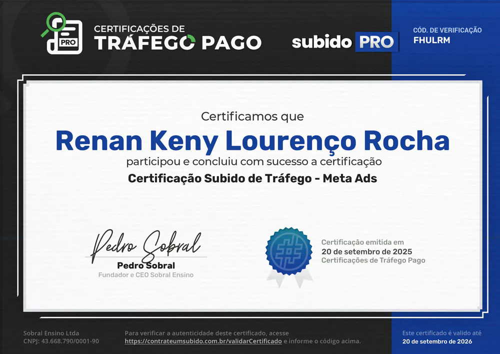 Certificação Meta Ads